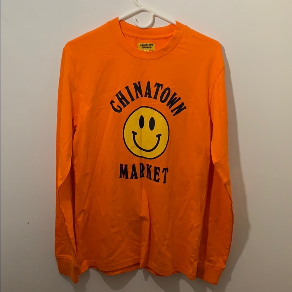 Chinatown Market Logo Orange Long Sleeve Shirt S